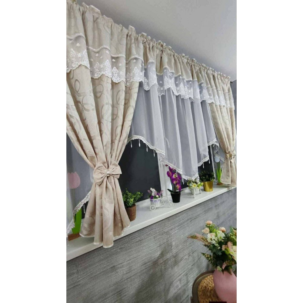 Set unic de perdele Plus draperii decorative pentru sufragerie dormitor, 4 Metri Pe 160cm, PRDL15 DRAPERII
