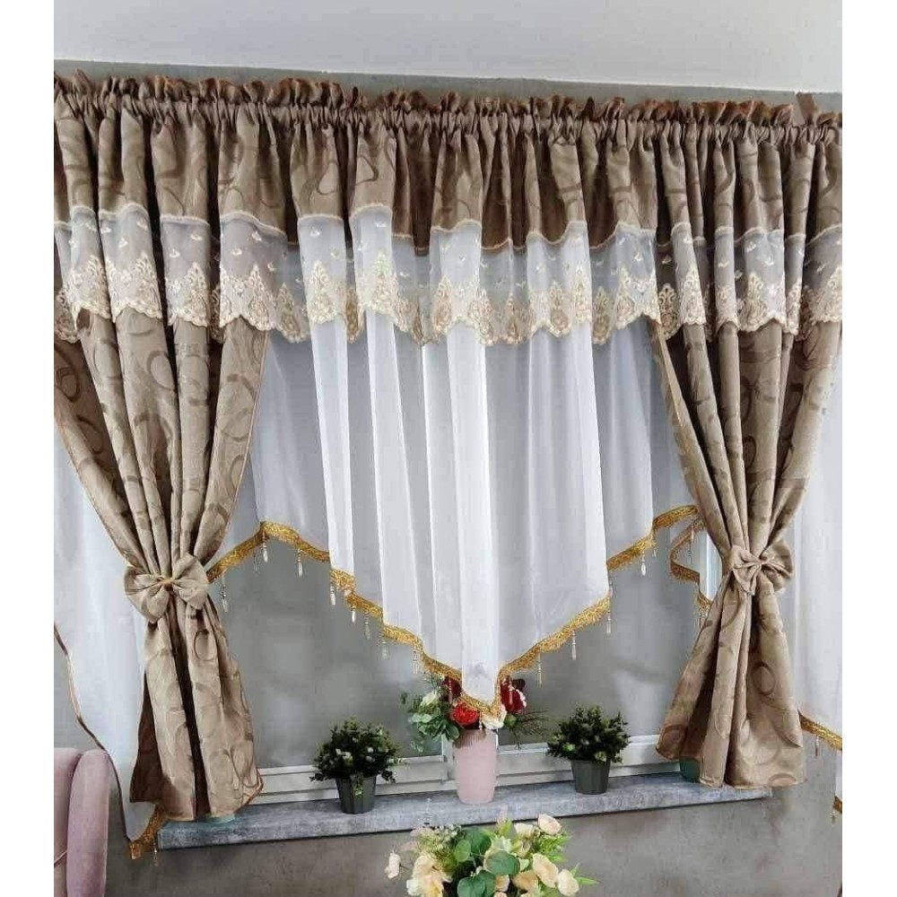 Set unic de perdele Plus draperii decorative pentru sufragerie dormitor, 4 Metri Pe 160cm, PRDL16 DRAPERII
