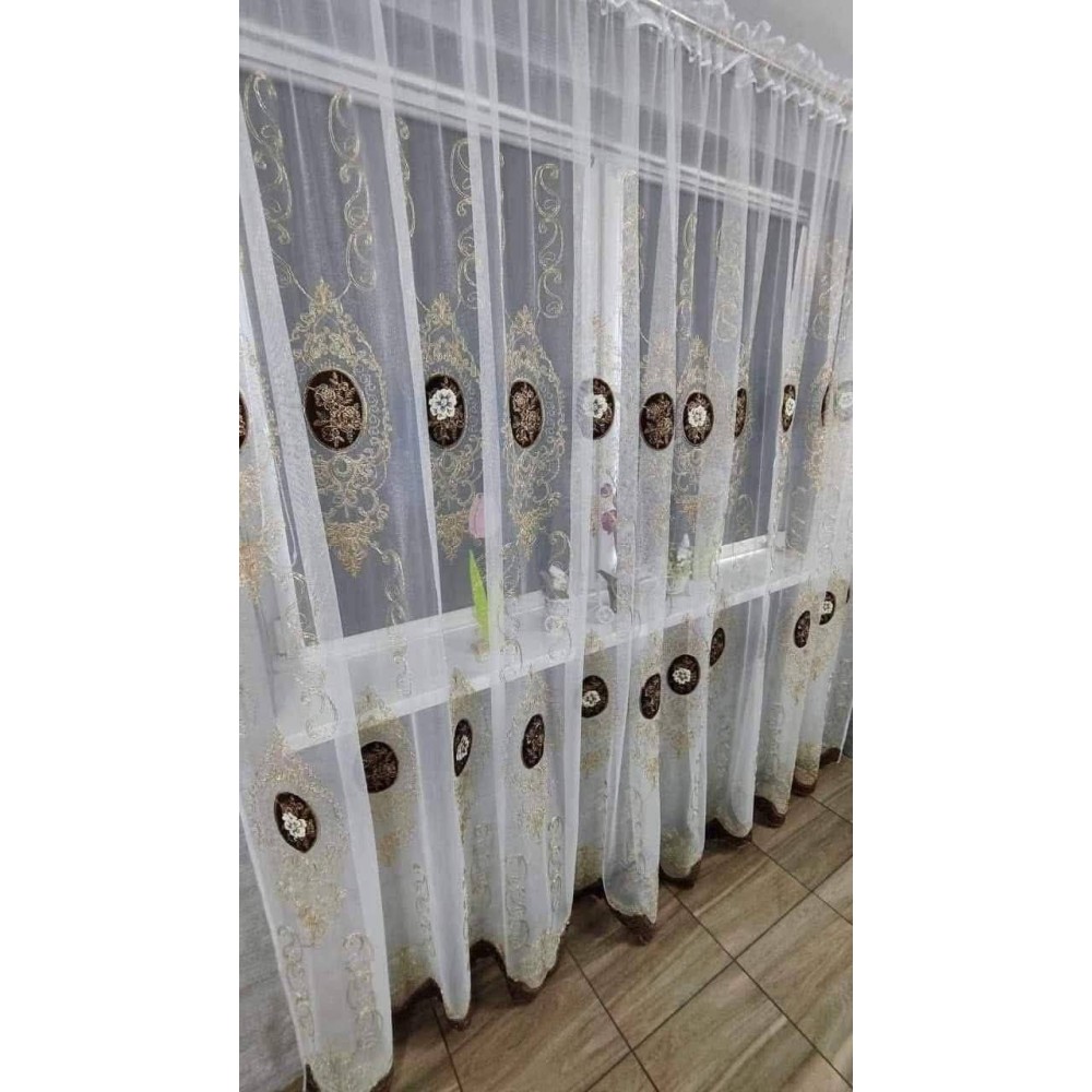 Set unic de perdele Plus draperii decorative pentru sufragerie dormitor, 4 m x 2.50 , PRDL21 DRAPERII