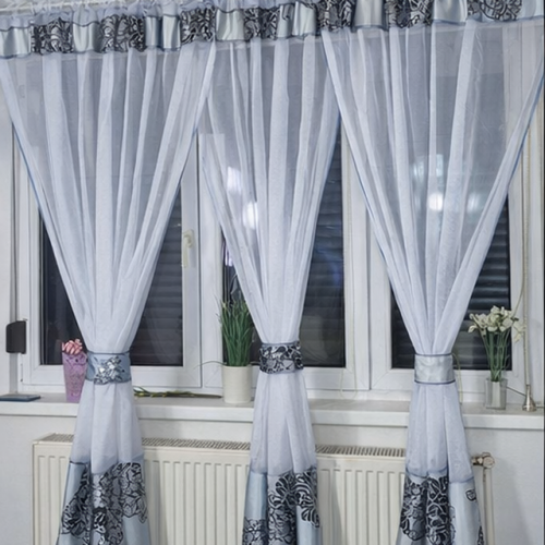 Set unic de perdele Plus draperii decorative pentru sufragerie dormitor, 4 Metri Pe 160cm, PRDL24