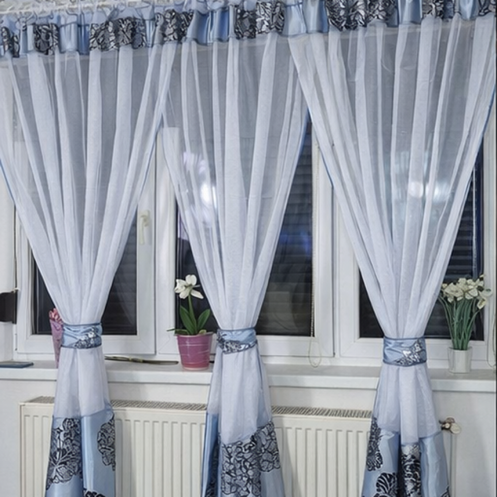 Set unic de perdele Plus draperii decorative pentru sufragerie dormitor, 4 Metri Pe 160cm, PRDL26 DRAPERII