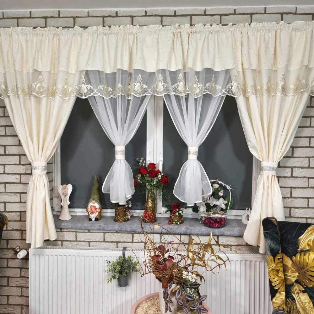 Set unic de perdele Plus draperii decorative pentru sufragerie dormitor, 4 Metri Pe 160cm, PRDL27 DRAPERII