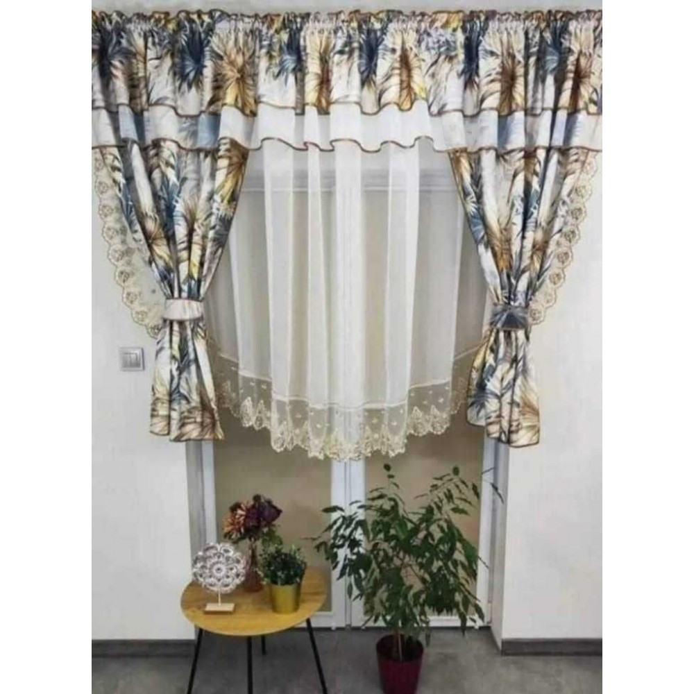 Set unic de perdele Plus draperii decorative pentru sufragerie dormitor, 4 Metri Pe 160cm, PRDL29 DRAPERII