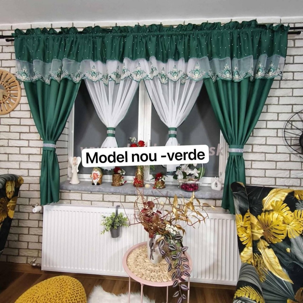 Set unic de perdele Plus draperii decorative pentru sufragerie dormitor, 4 Metri Pe 160cm, PRDL30 DRAPERII