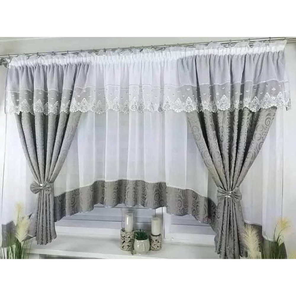 Set unic de perdele Plus draperii decorative pentru sufragerie dormitor, 4 Metri Pe 160cm, PRDL33 DRAPERII