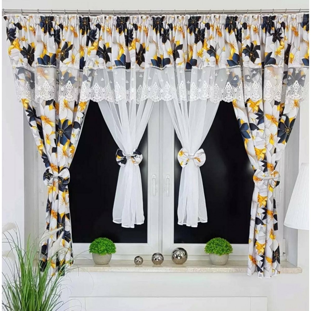 Set unic de perdele Plus draperii decorative pentru sufragerie dormitor, 4 Metri Pe 160cm, PRDL38 DRAPERII
