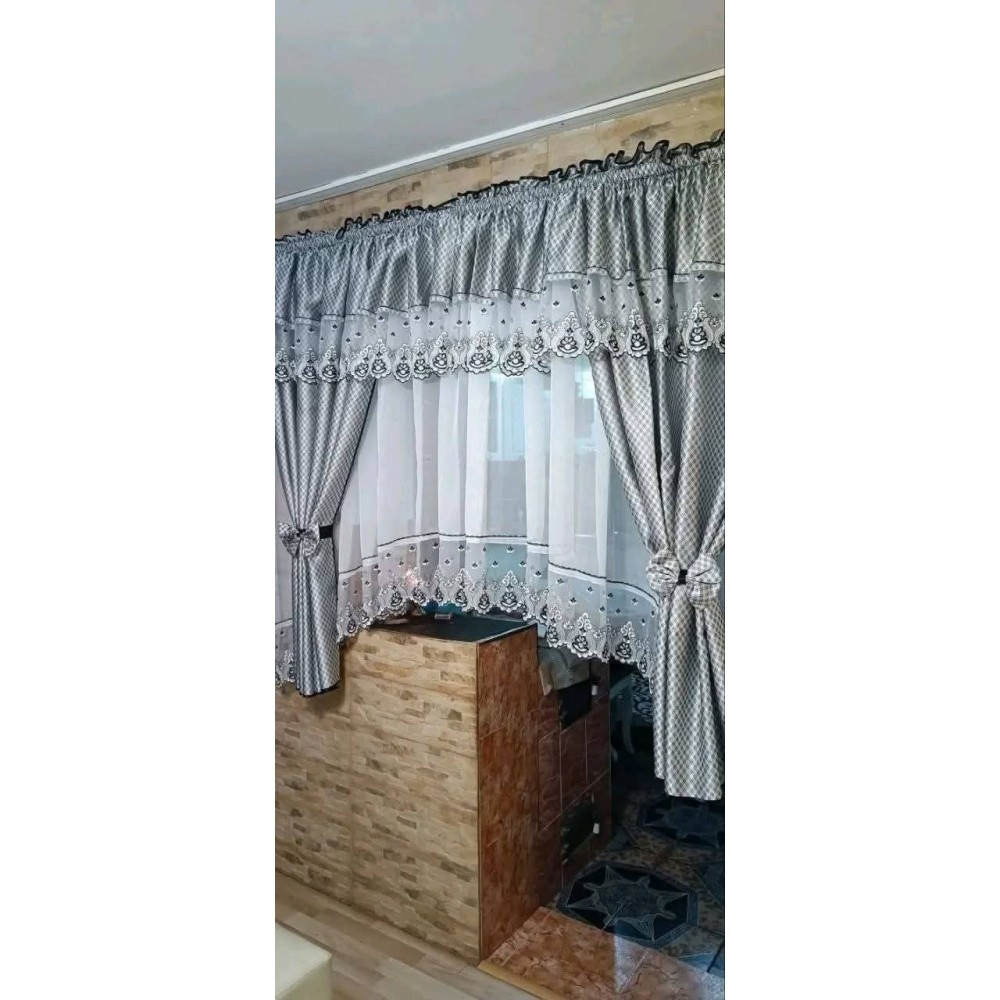 Set unic de perdele Plus draperii decorative pentru sufragerie dormitor, 4 Metri Pe 160cm, PRDL39 DRAPERII