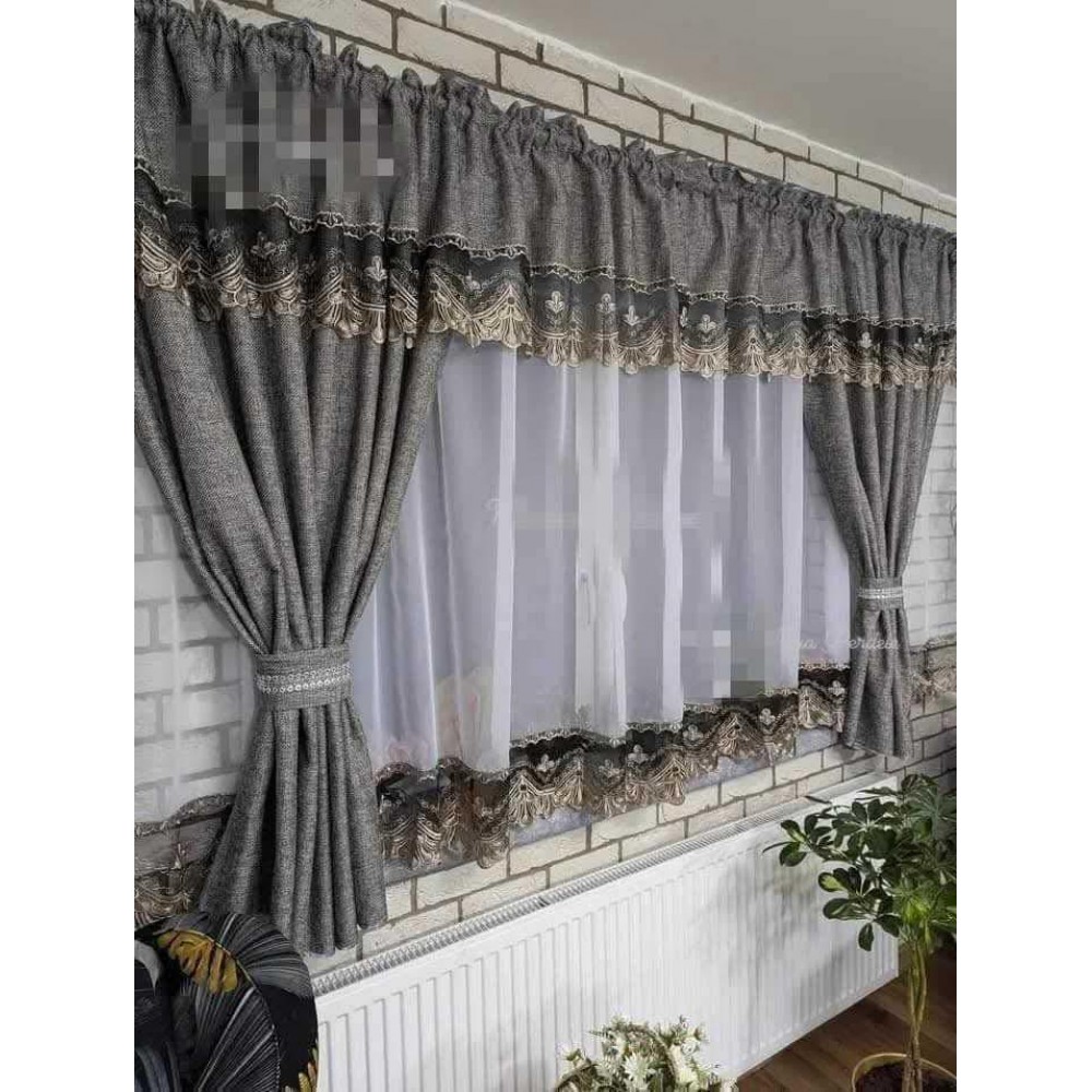 Set unic de perdele Plus draperii decorative pentru sufragerie dormitor, 4 Metri Pe 160cm, PRDL45 DRAPERII