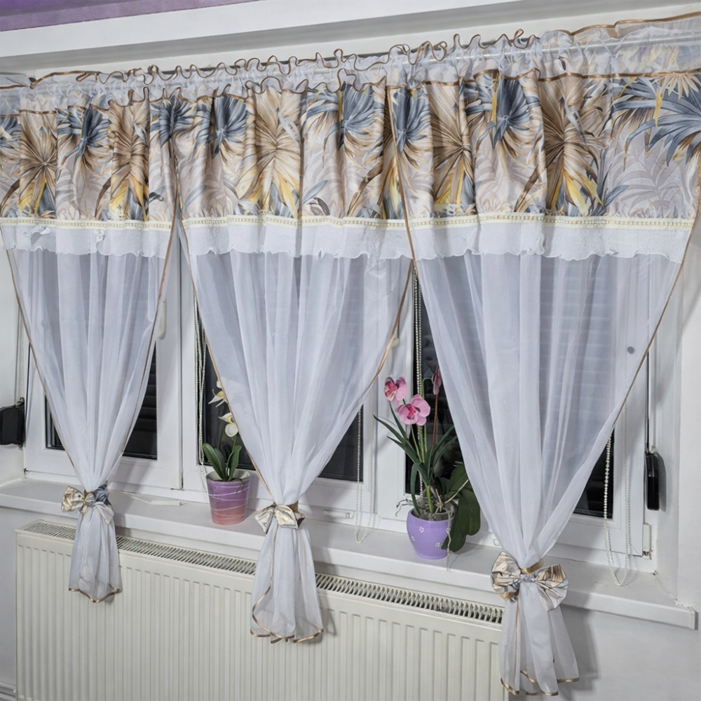 Set unic de perdele Plus draperii decorative pentru sufragerie dormitor, 4 Metri Pe 160cm, PRDL49 DRAPERII