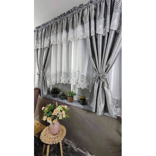 Set unic de perdele Plus draperii decorative pentru sufragerie dormitor, 4 Metri Pe 160cm, PRDL53