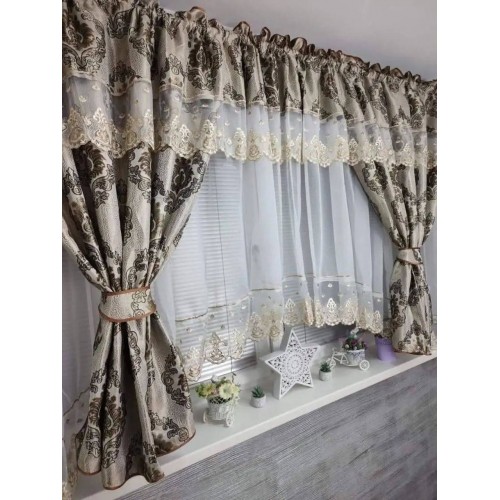Set unic de perdele Plus draperii decorative pentru sufragerie dormitor, 4 Metri Pe 160cm, PRDL54