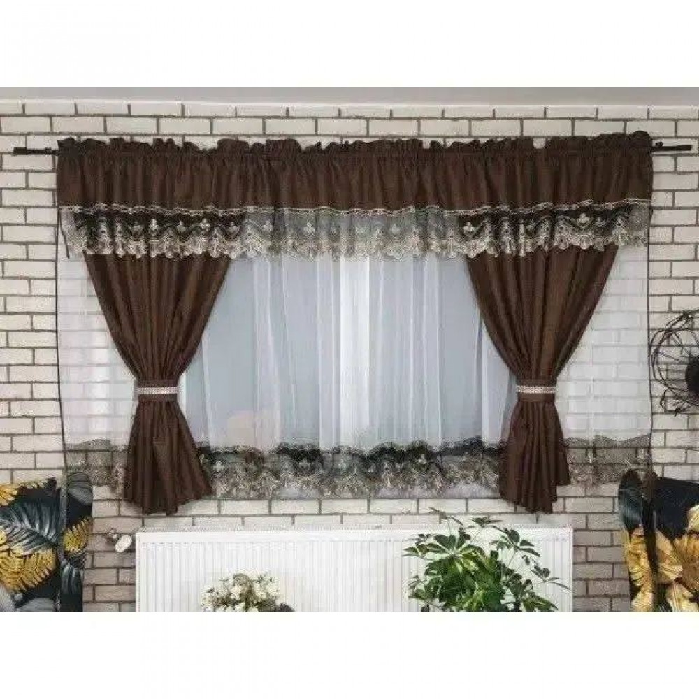 Set unic de perdele Plus draperii decorative pentru sufragerie dormitor, 4 Metri Pe 160cm, PRDL55 DRAPERII