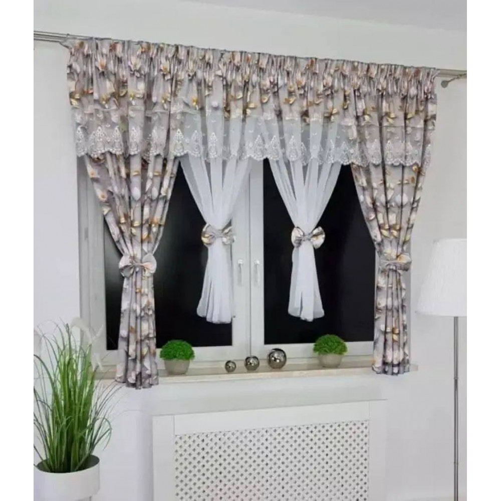 Set unic de perdele Plus draperii decorative pentru sufragerie dormitor, 4 Metri Pe 160cm, PRDL56 DRAPERII