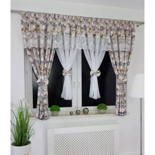 Set unic de perdele Plus draperii decorative pentru sufragerie dormitor, 4 Metri Pe 160cm, PRDL56