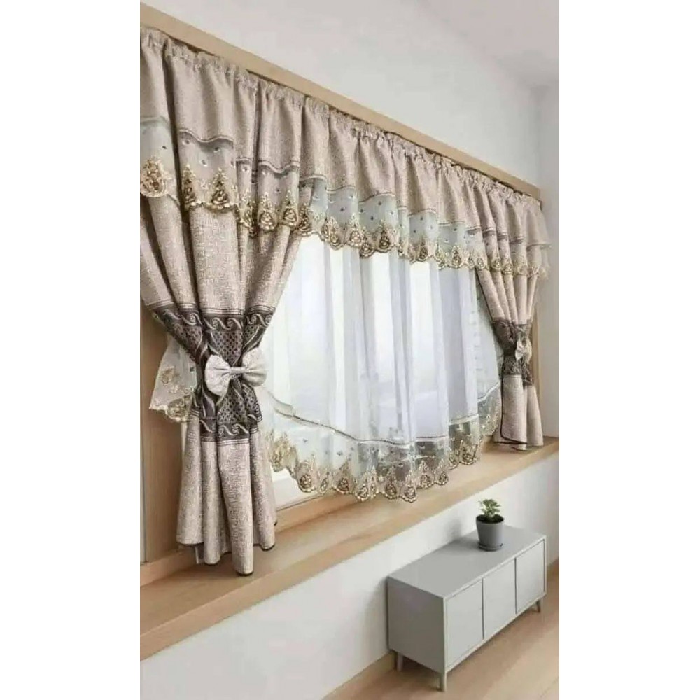 Set unic de perdele Plus draperii decorative pentru sufragerie dormitor, 4 Metri Pe 160cm, PRDL58 DRAPERII