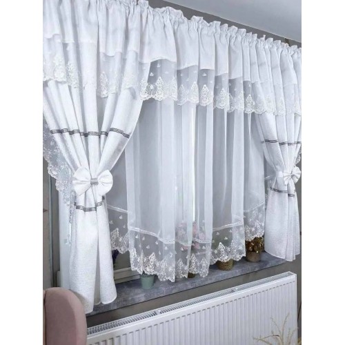 Set unic de perdele Plus draperii decorative pentru sufragerie dormitor, 4 Metri Pe 160cm, PRDL59