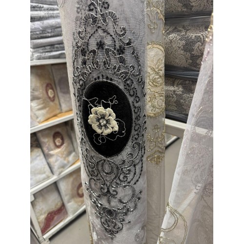 Set unic de perdele Plus draperii decorative pentru sufragerie dormitor, 4 Metri Pe 250 cm , PRDL64