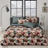 Set Lenjerie Eleganta Satinat , 4 piese cu ELASTIC, Cearceaf de pat cu elastic 180x200cm, YH8003