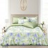 Set Lenjerie Eleganta Satinat , 4 piese cu ELASTIC, Cearceaf de pat cu elastic 180x200cm, YH808