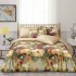 Set Lenjerie Eleganta Satinat , 4 piese cu ELASTIC, Cearceaf de pat cu elastic 180x200cm, YH8014
