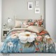 Set Lenjerie Eleganta Satinat , 4 piese cu ELASTIC, Cearceaf de pat cu elastic 180x200cm, YH8018 LENJERII BUMBAC SATINAT CU ELASTIC 4 PIESE