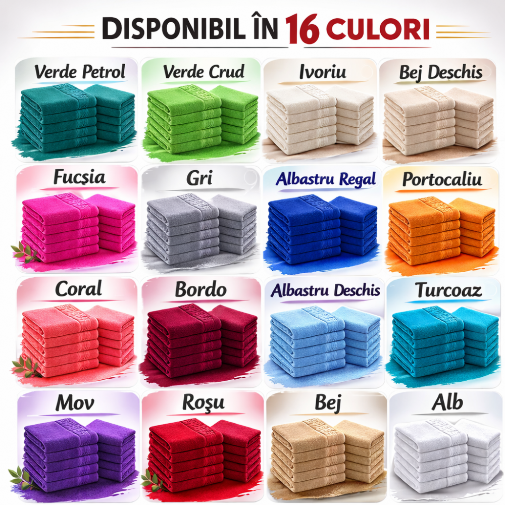 Set 10 Prosoape Baie, Bumbac 100%, 550g/m², Greek PGR1 PROSOAPE