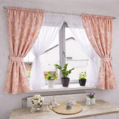 Set Perdea Voal + Draperie Catifea Blackout 400x160 cm PROVENINETA TURCIA, CALITATE GARANTATA!  SET4