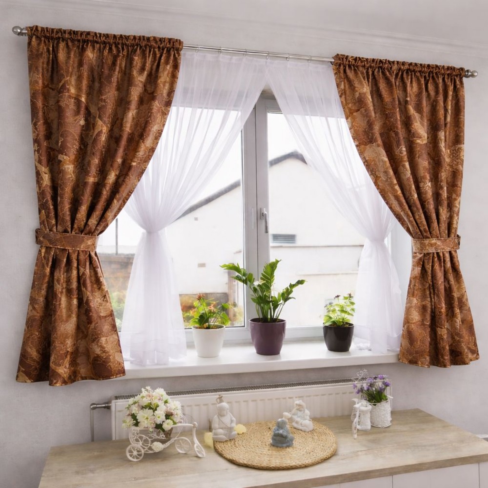 Set Perdea Voal + Draperie Catifea Blackout 400x160 cm PROVENINETA TURCIA, CALITATE GARANTATA!  SET6 DRAPERII