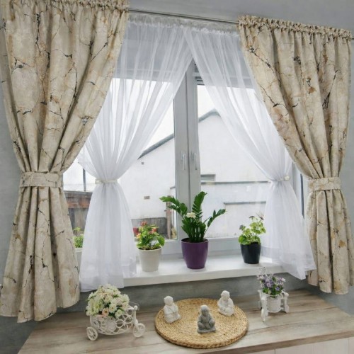 Set Perdea Voal + Draperie Catifea Blackout 400x160 cm PROVENINETA TURCIA, CALITATE GARANTATA!  SET17