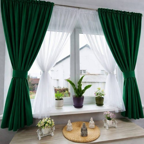 Set Perdea Voal + Draperie Catifea Blackout 400x160 cm PROVENINETA TURCIA, CALITATE GARANTATA!  SET20