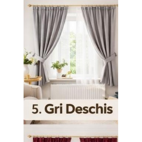 Set Perdea Voal + Draperie Catifea Blackout 400x160 cm PROVENINETA TURCIA, CALITATE GARANTATA!  SET32