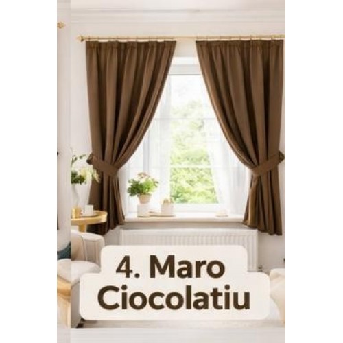 Set Perdea Voal + Draperie Catifea Blackout 400x160 cm PROVENINETA TURCIA, CALITATE GARANTATA!  SET33