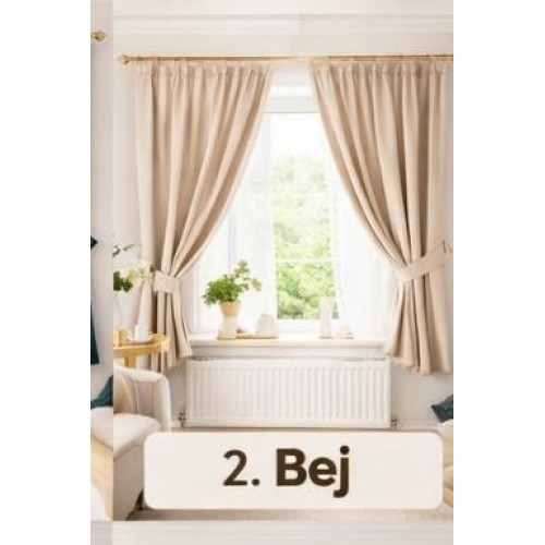 Set Perdea Voal + Draperie Catifea Blackout 400x160 cm PROVENINETA TURCIA, CALITATE GARANTATA!  SET35