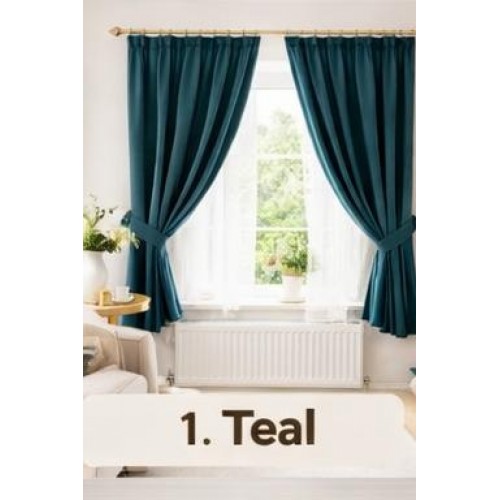Set Perdea Voal + Draperie Catifea Blackout 400x160 cm PROVENINETA TURCIA, CALITATE GARANTATA!  SET36