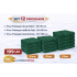 Set 12 Prosoape Maini/Fata/Corp, Bumbac 100%, 550g/m² - VERDE INCHIS PRS1