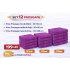 Set 12 Prosoape Maini/Fata/Corp, Bumbac 100%, 550g/m² - MOV PRS8