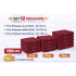 Set 12 Prosoape Maini/Fata/Corp, Bumbac 100%, 550g/m² - BORDO PRS11