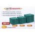 Set 12 Prosoape Maini/Fata/Corp, Bumbac 100%, 550g/m² - VERDE SMARALD PRS21