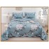 Cuvertura cu DOUĂ FEȚE pentru pat dublu din Bumbac Satinat cu model, Matlasata, 230x250cm, CVT57