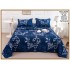 Cuvertura cu DOUĂ FEȚE pentru pat dublu din Bumbac Satinat cu model, Matlasata, 230x250cm, CVT58