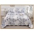 Cuvertura cu DOUĂ FEȚE pentru pat dublu din Bumbac Satinat cu model, Matlasata, 230x250cm, CVT85