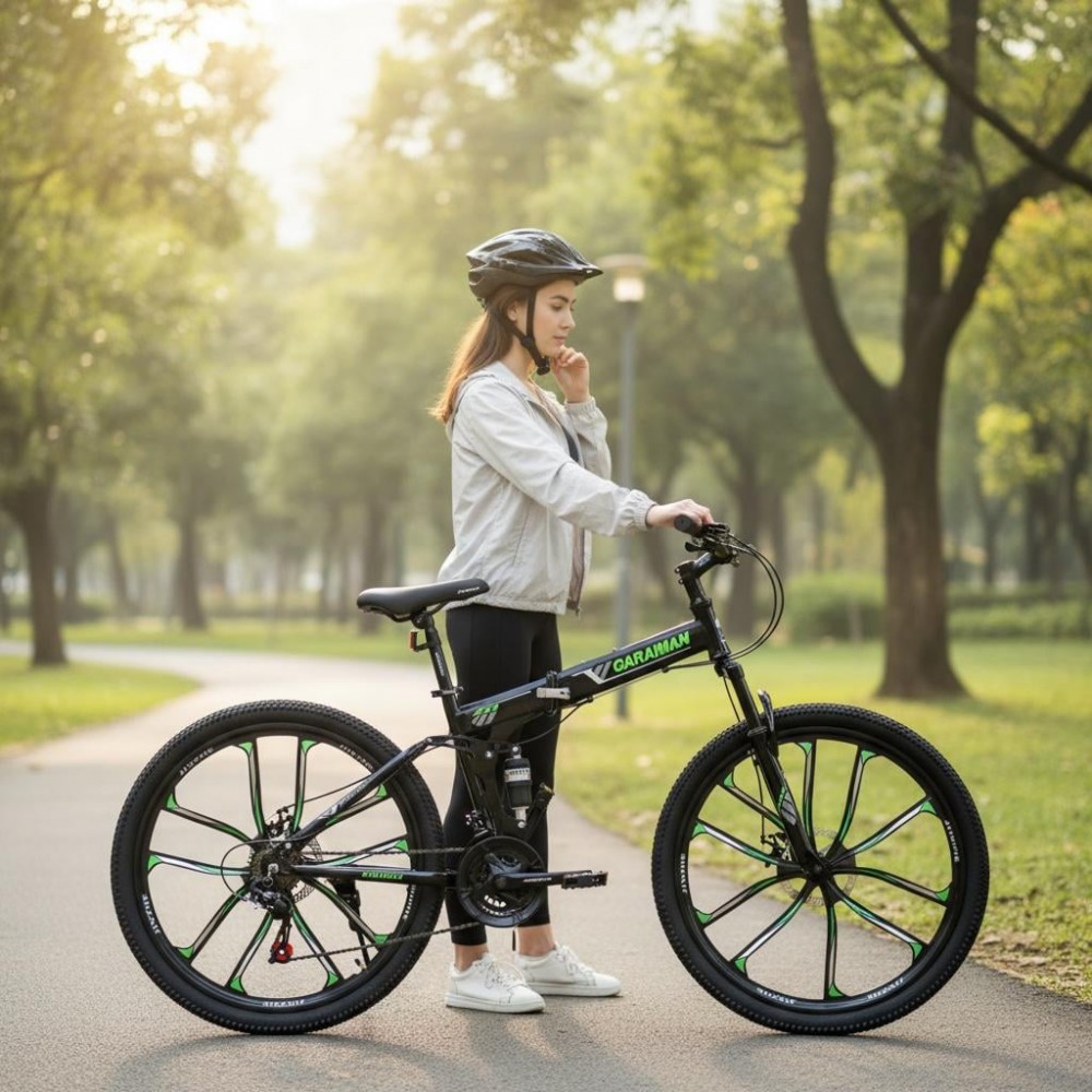 Bicicletă Caraiman, pliabilă, roți 26 inch, cu dublă suspensie, frâne pe disc, CAMELEON 26ZDC BICICLETE ADULTI