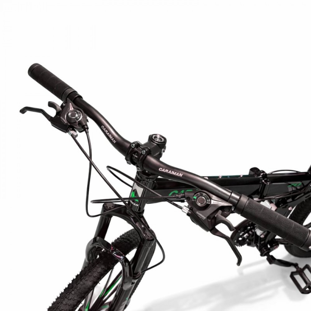 Bicicletă Caraiman, pliabilă, roți 26 inch, cu dublă suspensie, frâne pe disc, VERDE 26ZDV BICICLETE ADULTI