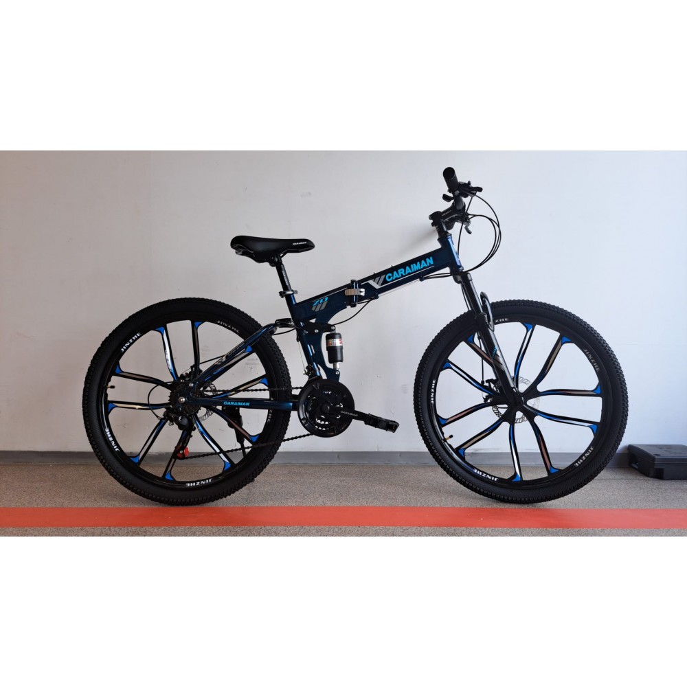 Bicicletă Caraiman, pliabilă, roți 26 inch, cu dublă suspensie, frâne pe disc, CAMELEON 26ZDC BICICLETE ADULTI