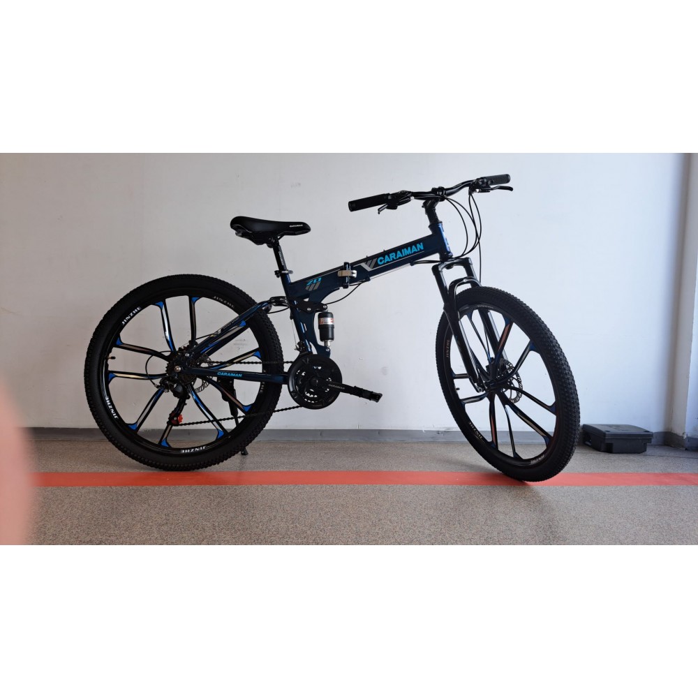 Bicicletă Caraiman, pliabilă, roți 26 inch, cu dublă suspensie, frâne pe disc, CAMELEON 26ZDC BICICLETE ADULTI