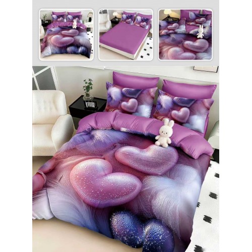 Lenjerie de pat 6 piese 5D cu elastic 180x200 – LF5DM3