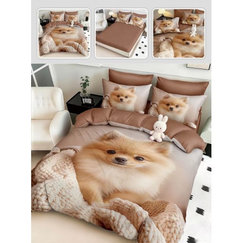 Lenjerie de pat 6 piese 5D cu elastic 180x200 – LF5DM15