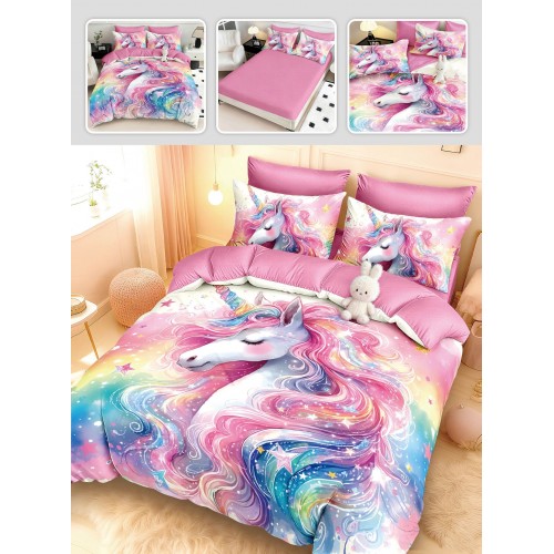 Lenjerie de pat 6 piese 5D cu elastic 180x200 – LF5DM19