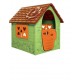 Casuta Mic copii plastic Verde cu acoperis rosu 98 x 90 x 106 cm, LOJ-04