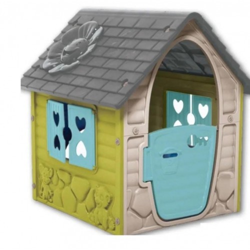 DOHANY Prima mea casuta de joaca de exterior pentru copii bej,plastic, 106x98x90cm, LOJ-10